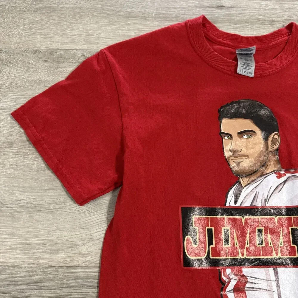 Jimmy Garoppolo Shirt San Francisco 49ers NFL Football Red Tee Small